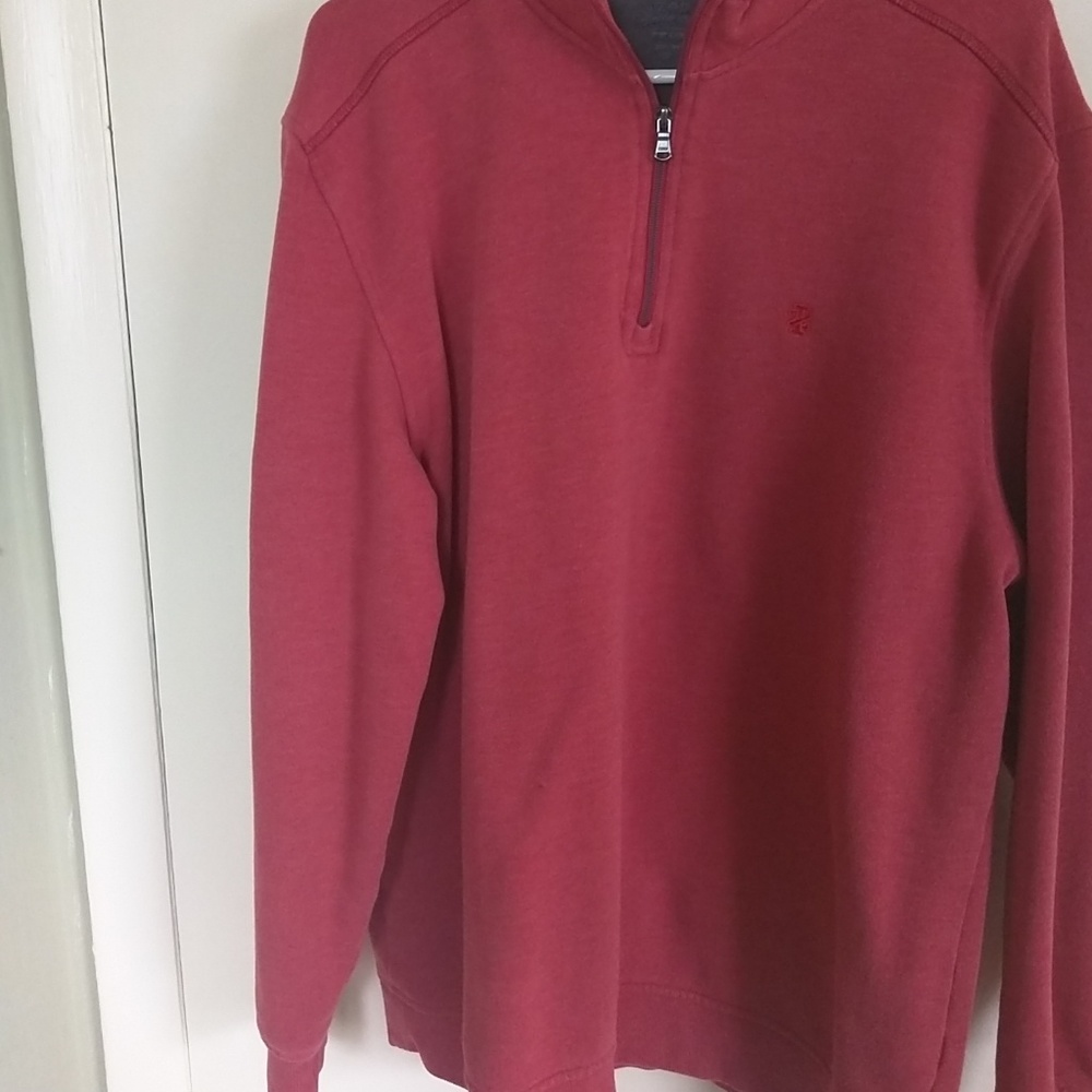 Red relaxed classic izod top.